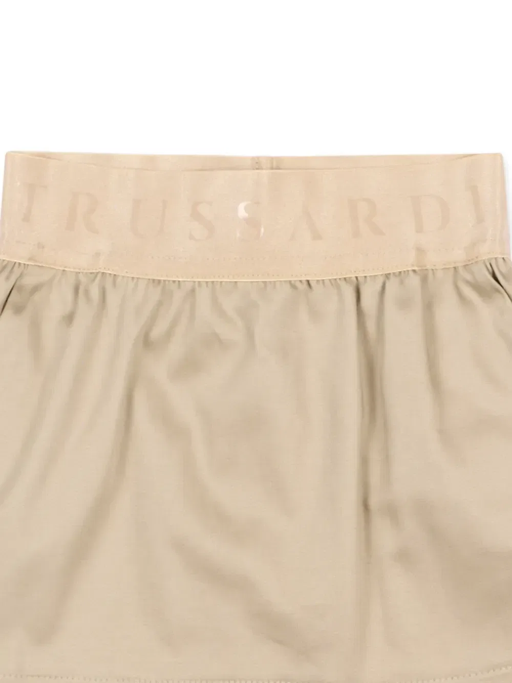 Юбка с поясом с логотипом Trussardi Junior, бежевый — фото 3