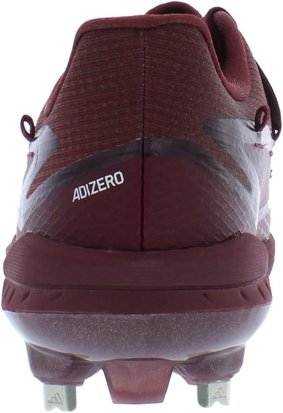 Бутсы Adidas Men's Adizero Afterburner 8, белый/бордовый — фото 4
