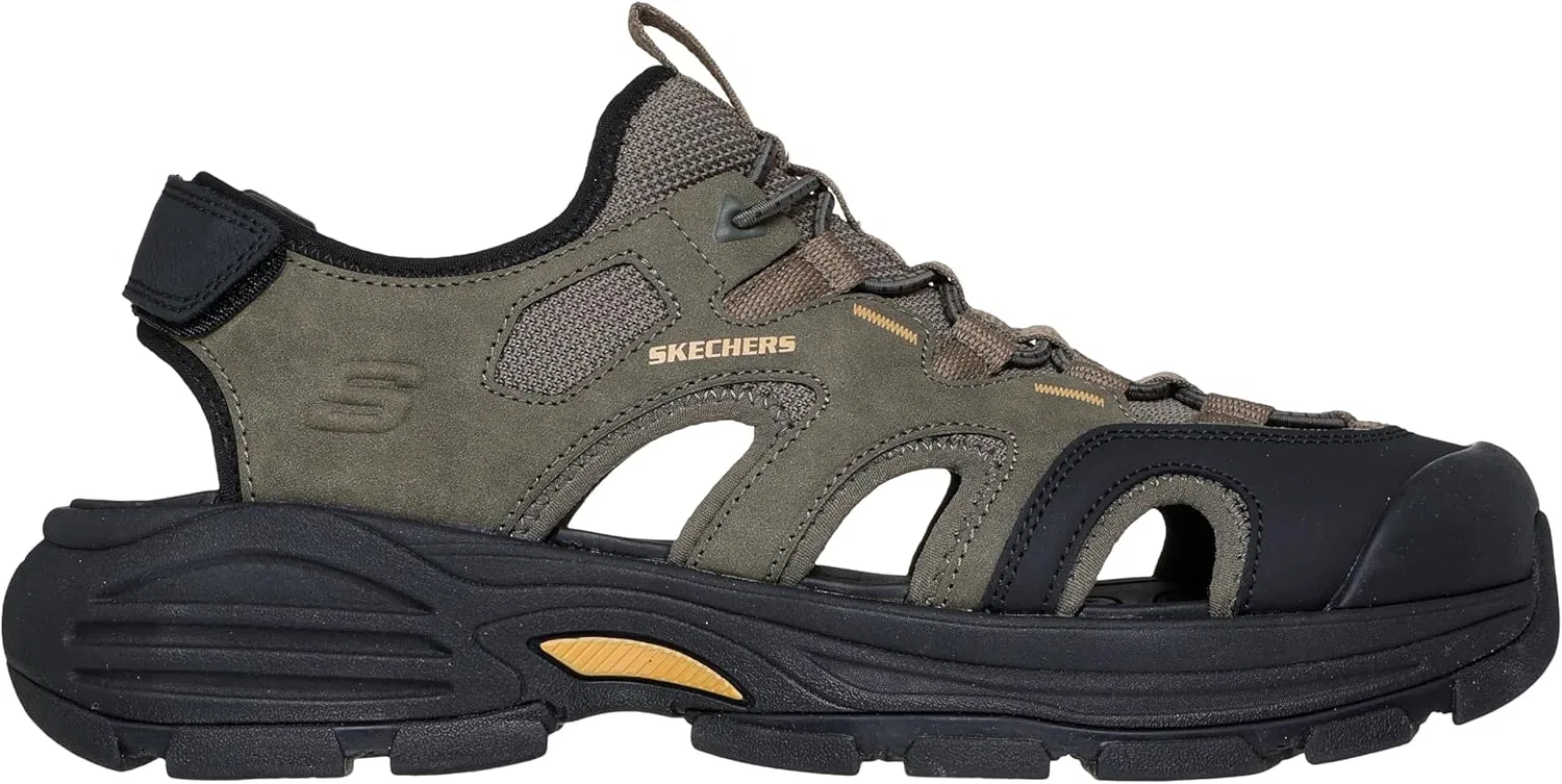 Сандалии мужские Skechers USA, оливково-черный Skechers USA Men's — фото 4