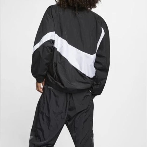 Куртка Nike Big Swoosh Sportswear Cardigan Woven Jacket Black, черный — фото 4