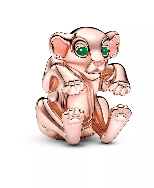 

Шарм Нала с изображением короля льва, покрытый розовым золотом 14 карат Pandora, gold