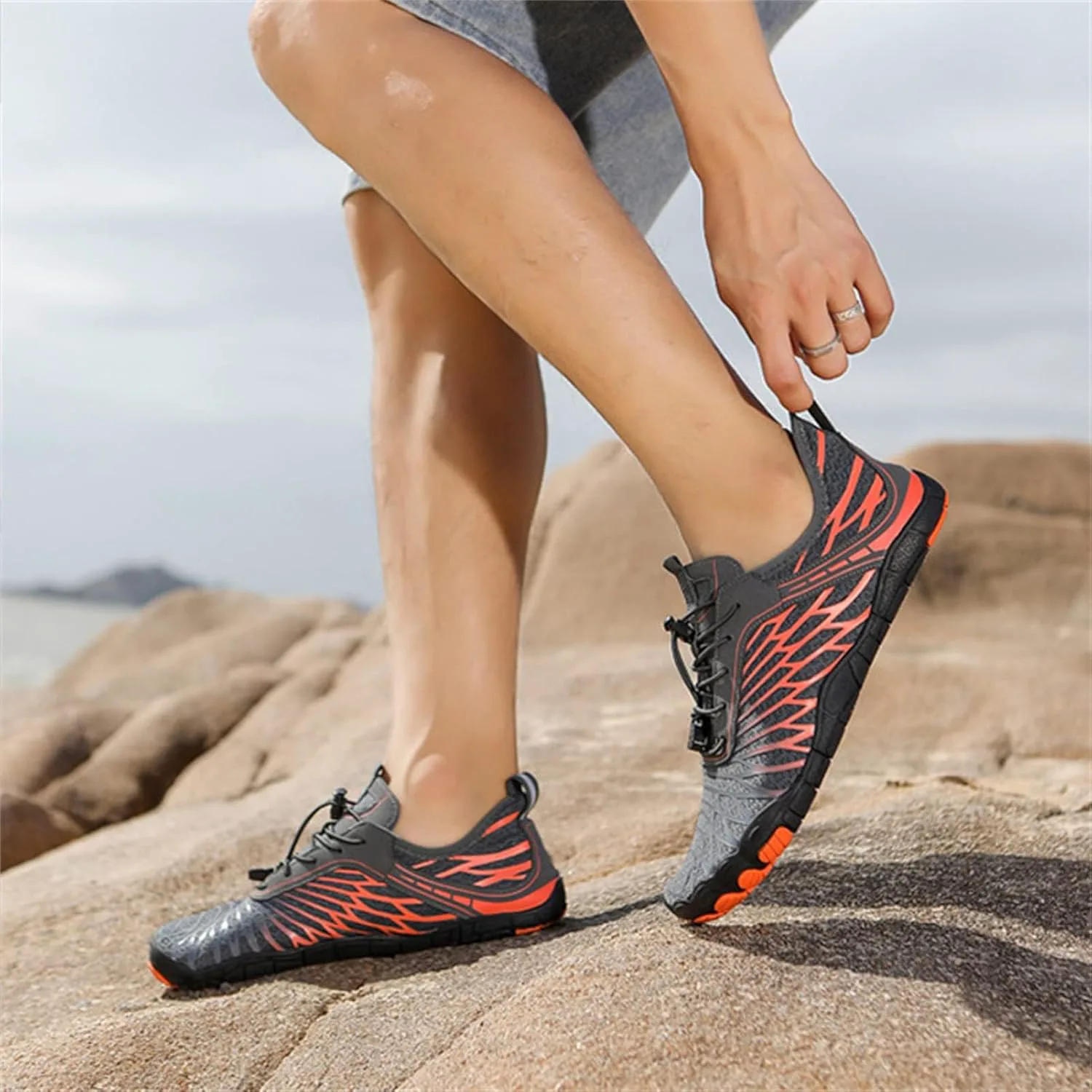 Пешие походные ботинки для женщин Barefoot, мужские походные кроссовки Hike 2025 Pro, 2025 Pro - Здоровая и нескользящая обувь Barefoot для мужчин и женщин, обувь для активного отдыха, походная обувь ZWRXW, оранжевый — фото 4