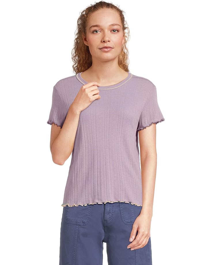 

Футболка Toad&Co Foothill Pointelle Short Sleeve Baby Tee, цвет Aster