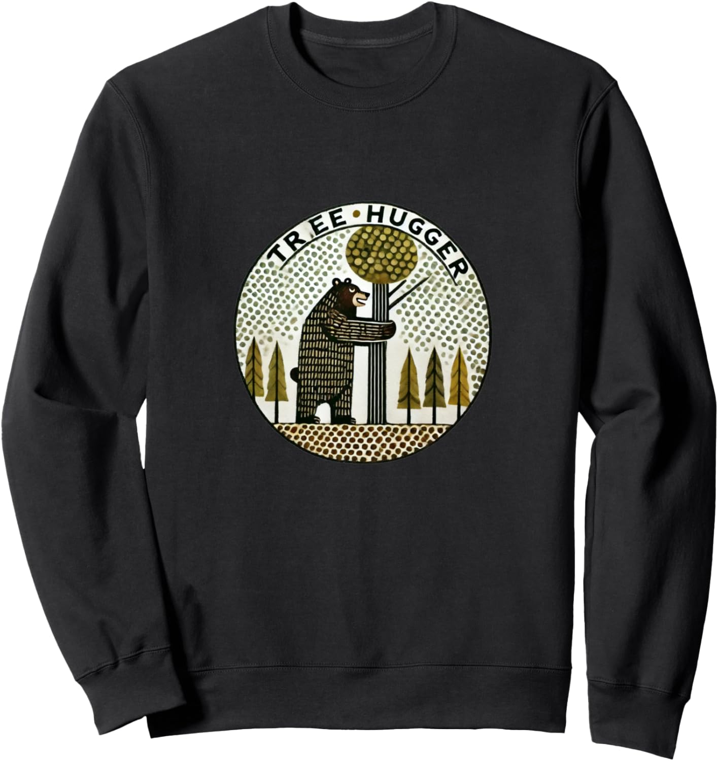 

Толстовка с изображением медведя, обнимающего дерево Vintage Bear Lovers Snugg, черный