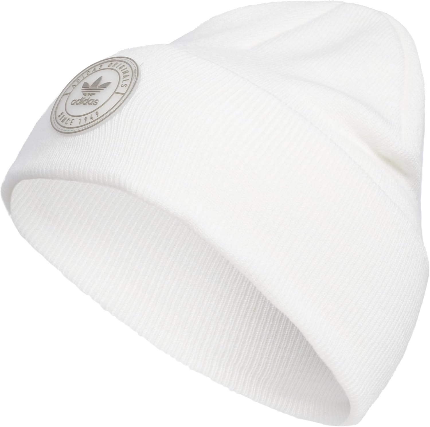 

Шапка Adidas Unisex-Adult Resort 4 Wide Cuff Fold Beanie Tall Fit Adidas Originals, White/Stone Grey