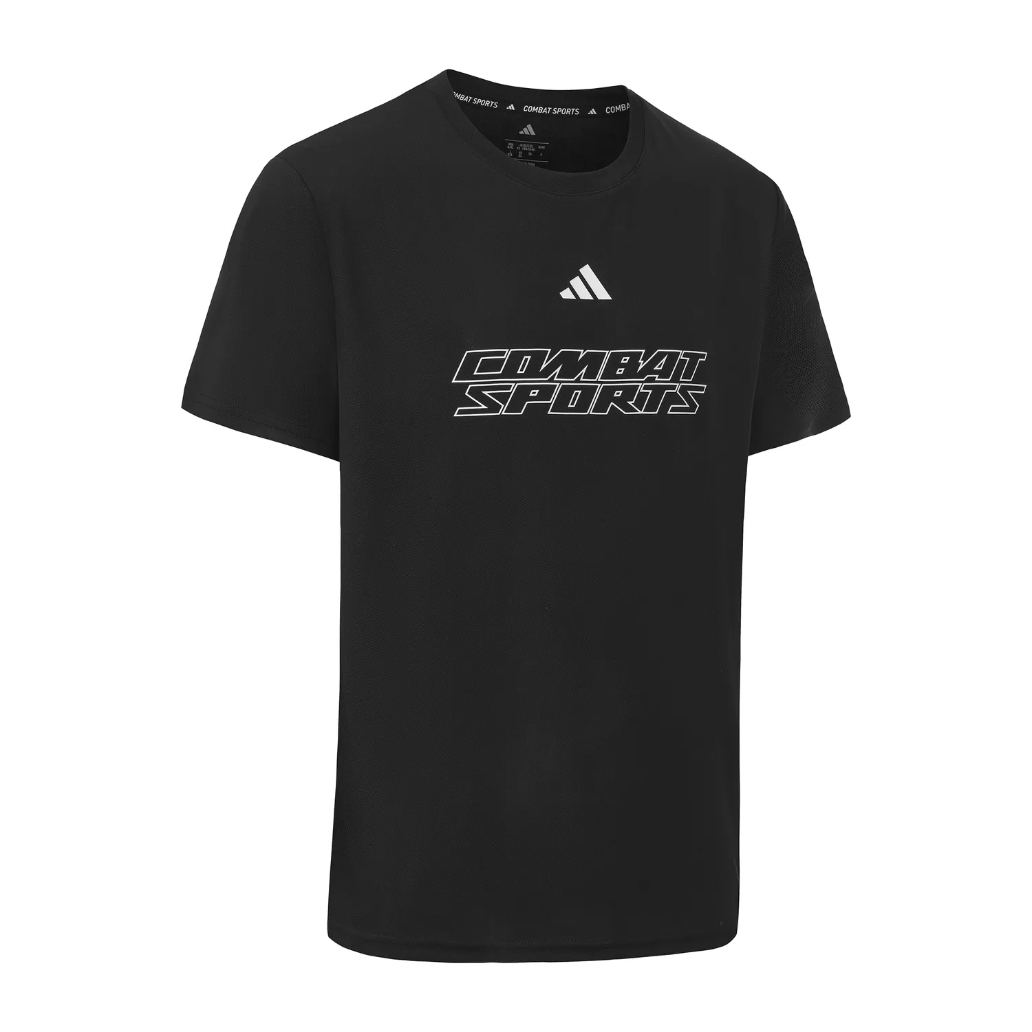 Adidas Футболка унисекс с коротким рукавом и круглым вырезом, быстросохнущая, черно-белая — фото 3