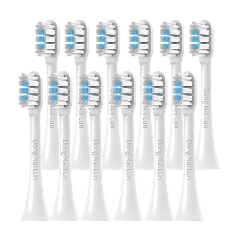 Сменные насадки для зубной щетки DONGNAILUN, Cleaning White-12 Pcs