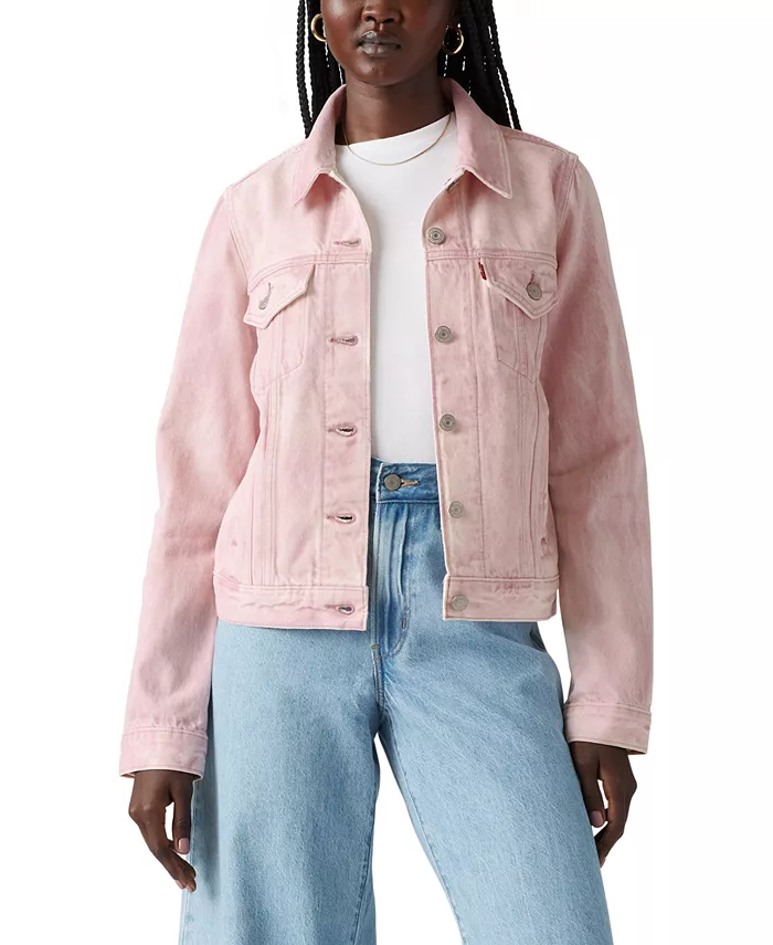

Женская оригинальная джинсовая куртка в стиле Trucker из хлопка Levi's, розовый