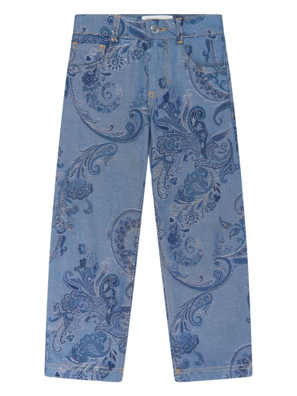 

ETRO KIDS джинсы с принтом пейсли, синий