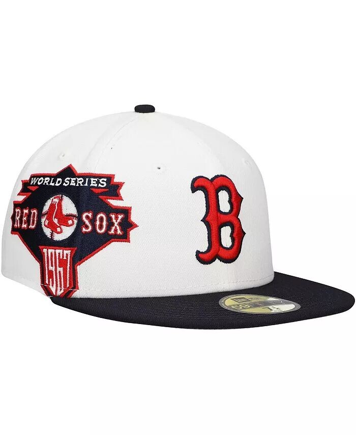 

Мужская белая/темно-синяя шляпа Boston Red Sox Major Sidepatch 59FIFTY New Era, белый