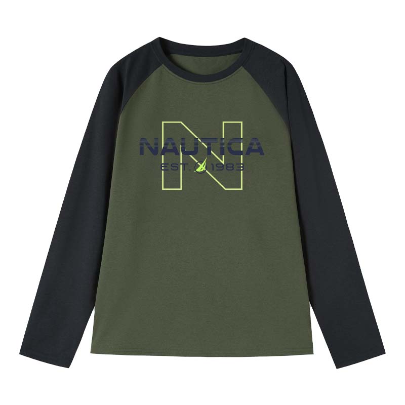 

Лонгслив футболка осень подростки NAUTICA, зеленый