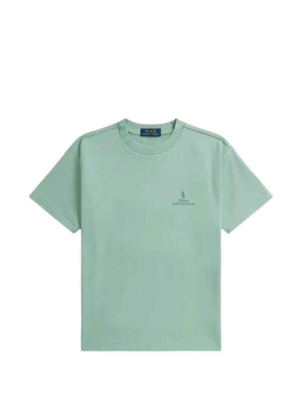 Хлопковая футболка с вышитым логотипом Polo Ralph Lauren Kids, зеленый