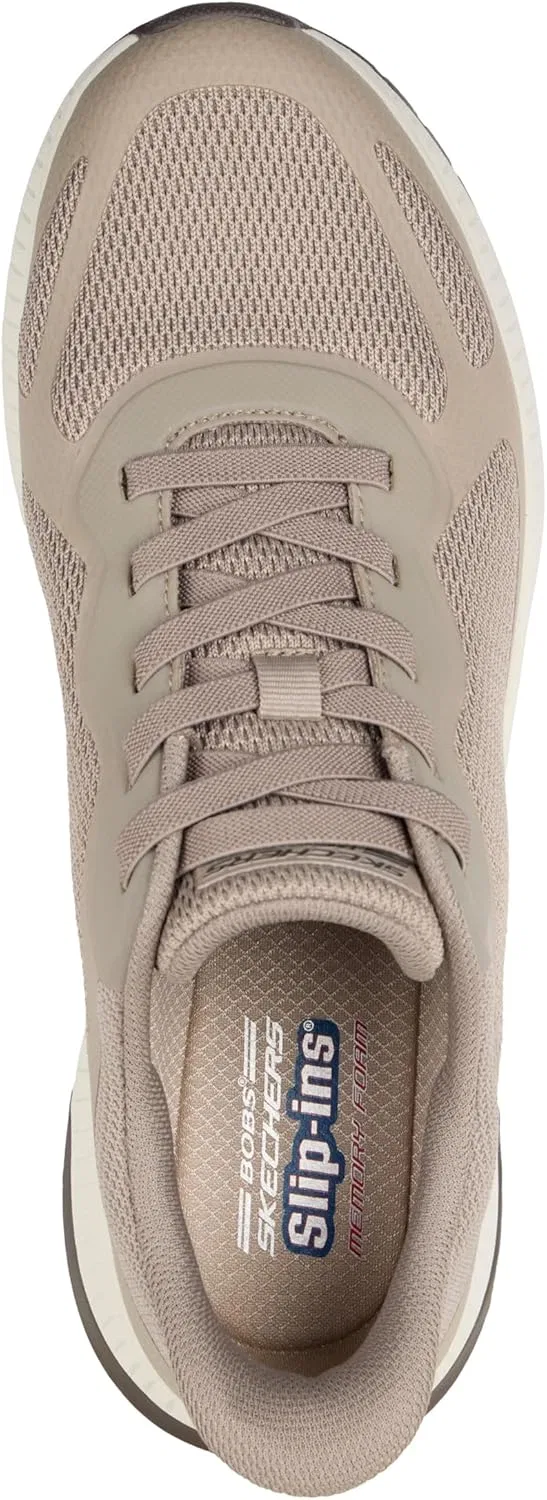 Мужские кроссовки Skechers Hands Free Slip-ins - Bobs Sport Squad Chaos 4 Trainers, Dark Taupe — фото 3