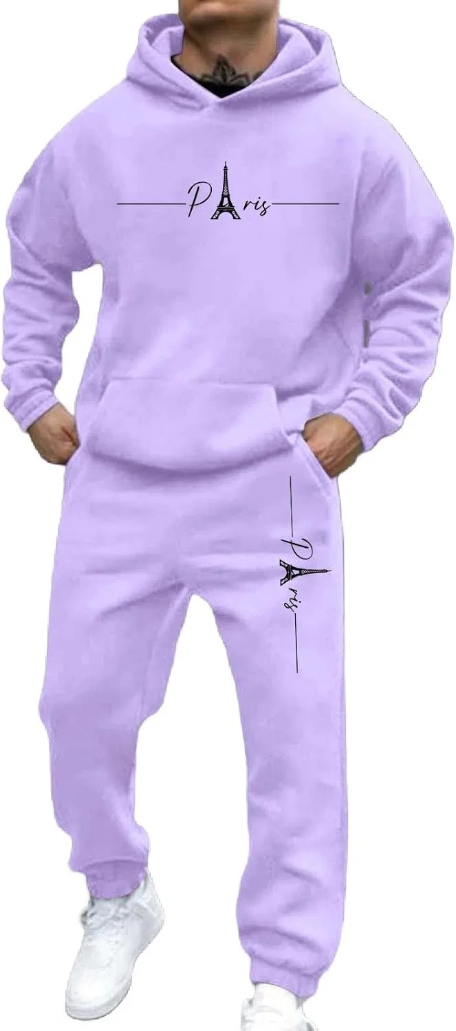 Мужской спортивный костюм с принтом, Light Purple
