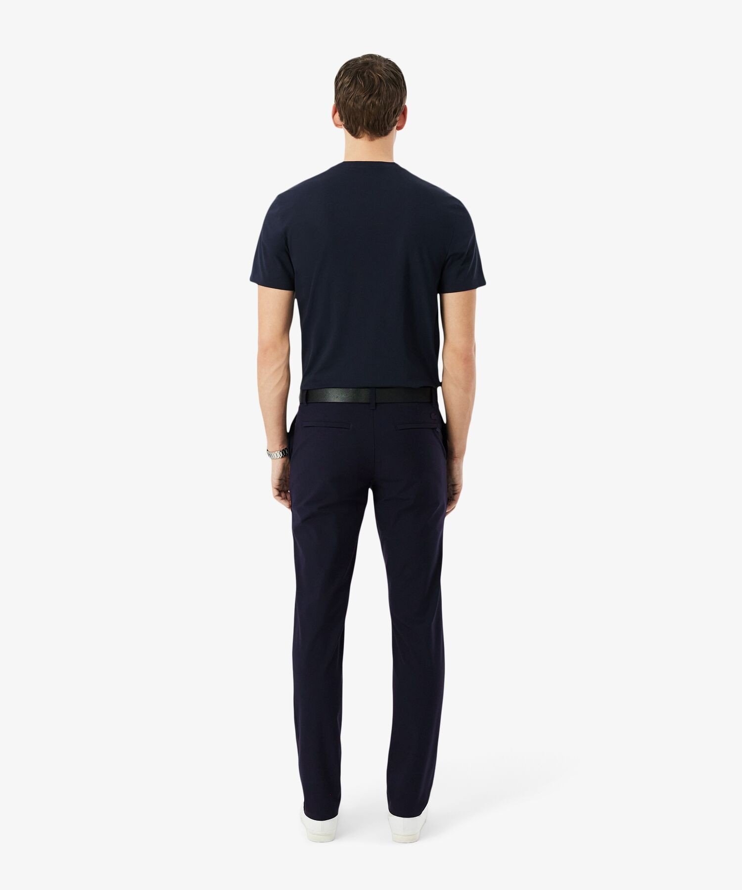 Узкие эластичные брюки-чиносы LACOSTE, Dark Navy — фото 3