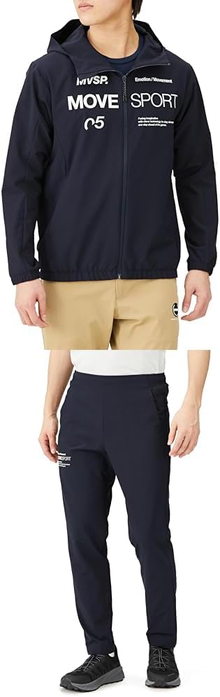 

Толстовка на молнии, длинные рукава, эластичность в 4 направлениях, водонепроницаемая, бесшумная защита от дождя, сохранение формы, мужская, NV M, длинные брюки, зауженные брюки меланжевого цвета Move Sport, Серый, Толстовка на молнии, длинные рукава, эла