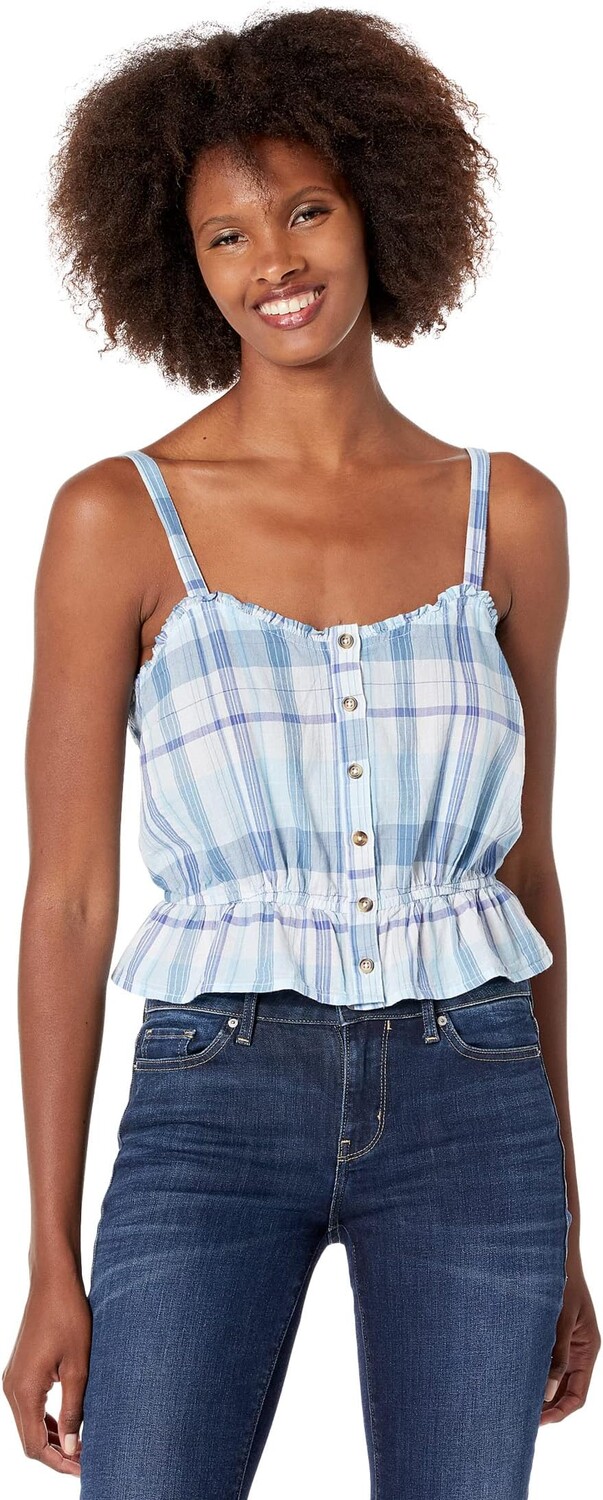 

Топ Lucky Brand Plaid Tank, цвет Blue Plaid