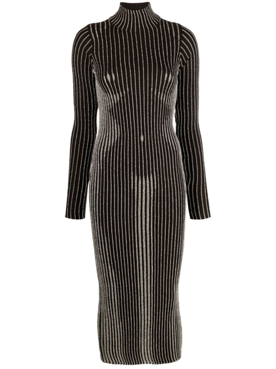 

Jean Paul Gaultier трикотажное платье The Body Morphing, коричневый