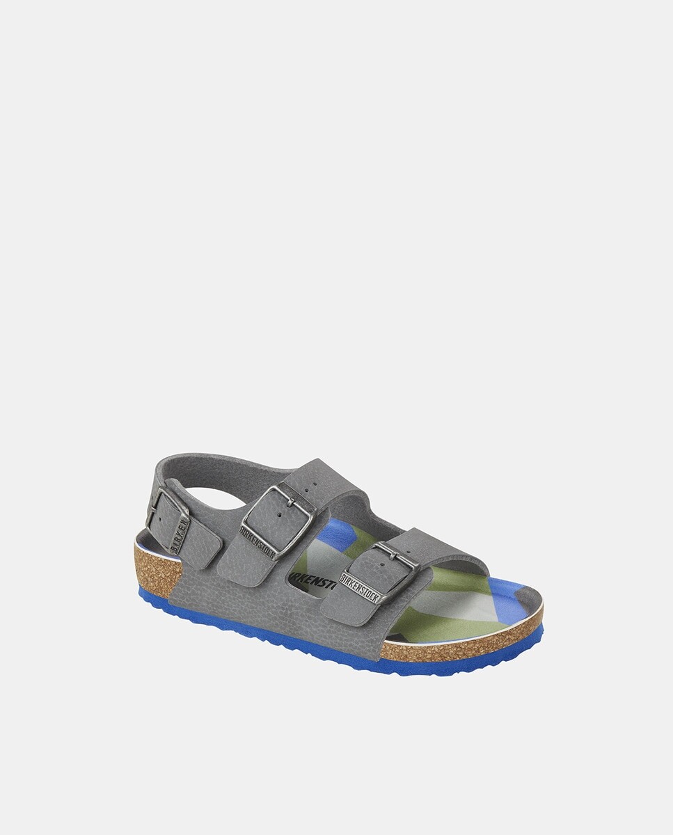 

Milano Kids открытые сандалии для мальчиков с несколькими ремешками и пряжкой Birkenstock, зеленый