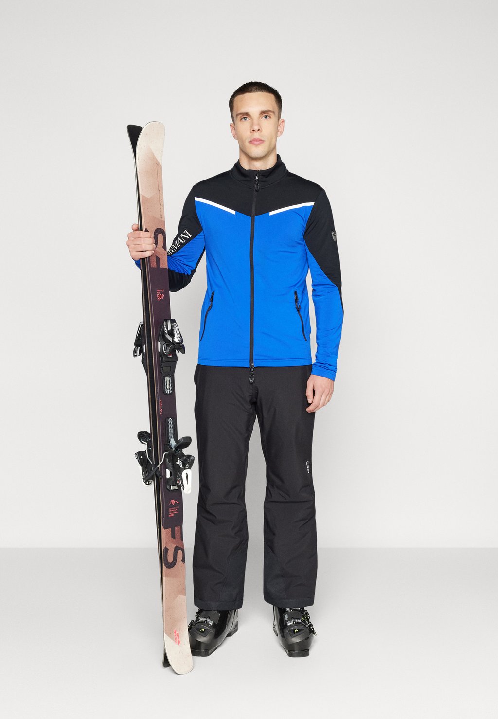 

Толстовка на молнии KITZBUHEL COLORBLOCK POWERSTRETCH EA7 Emporio Armani, синий
