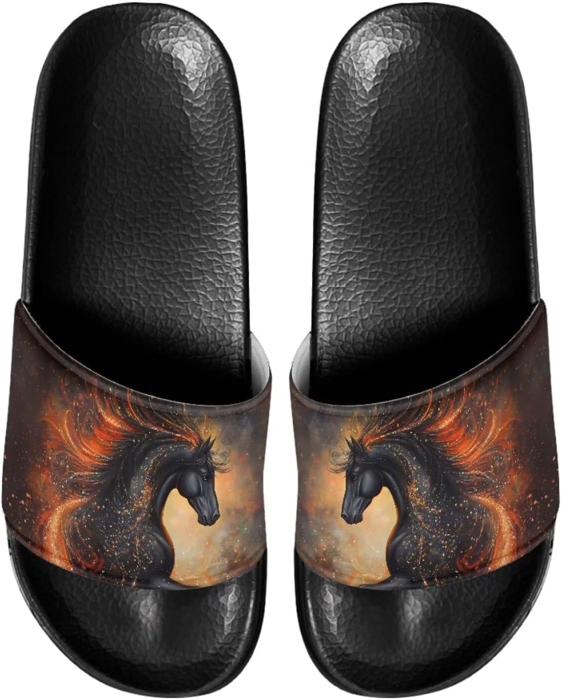 

Мужские шлепанцы Gogavesne - легкие, нескользящие, с открытым носком, быстросохнущие, подходят для ванной, плавания, пляжа и прогулок, Horse