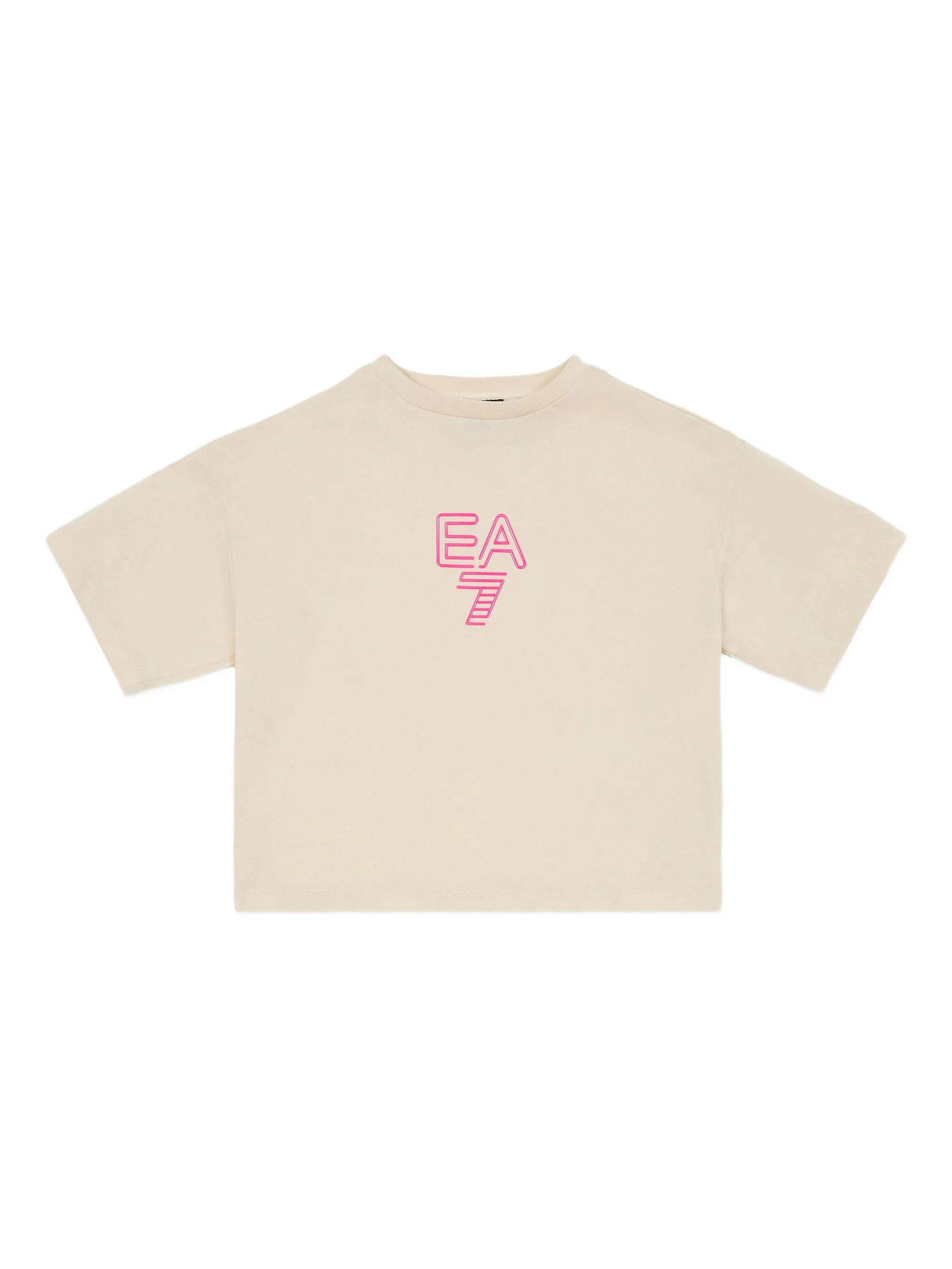 

Футболка с логотипом Emporio Armani Kids, бежевый