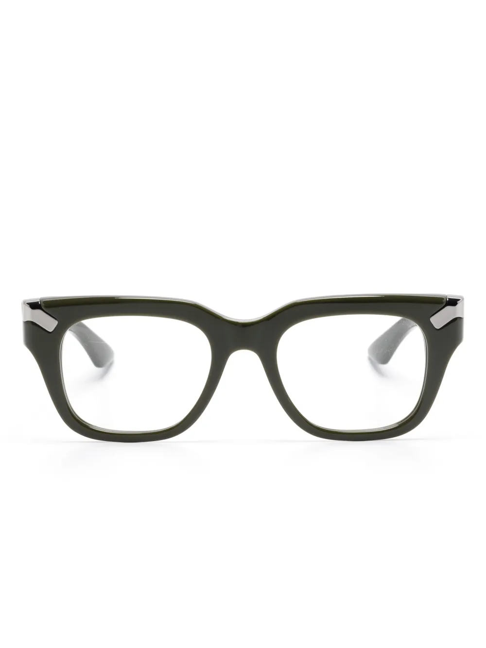 

Очки в квадратной оправе с логотипом Alexander McQueen Eyewear, зеленый