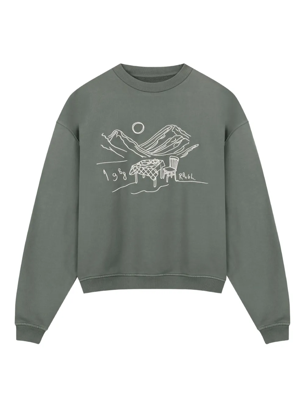 

Толстовка с принтом ROUGH., серый