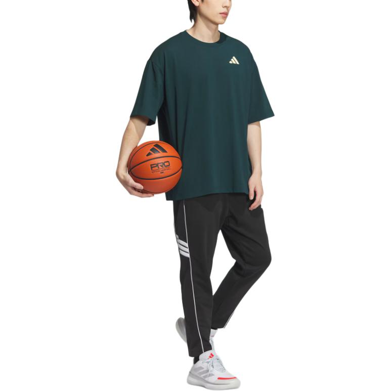 Футболка баскетбольная ss25 intercon t shirt unisex Adidas, зеленый — фото 4