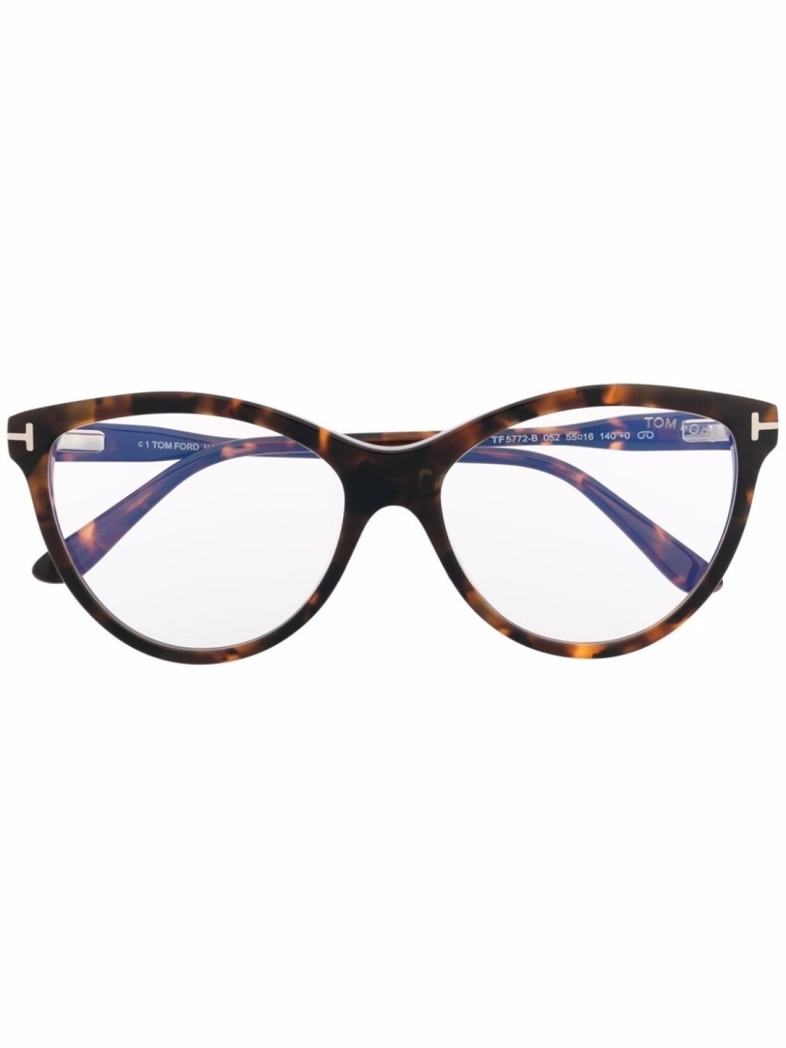 

TOM FORD Eyewear очки с накладными солнцезащитными линзами, коричневый