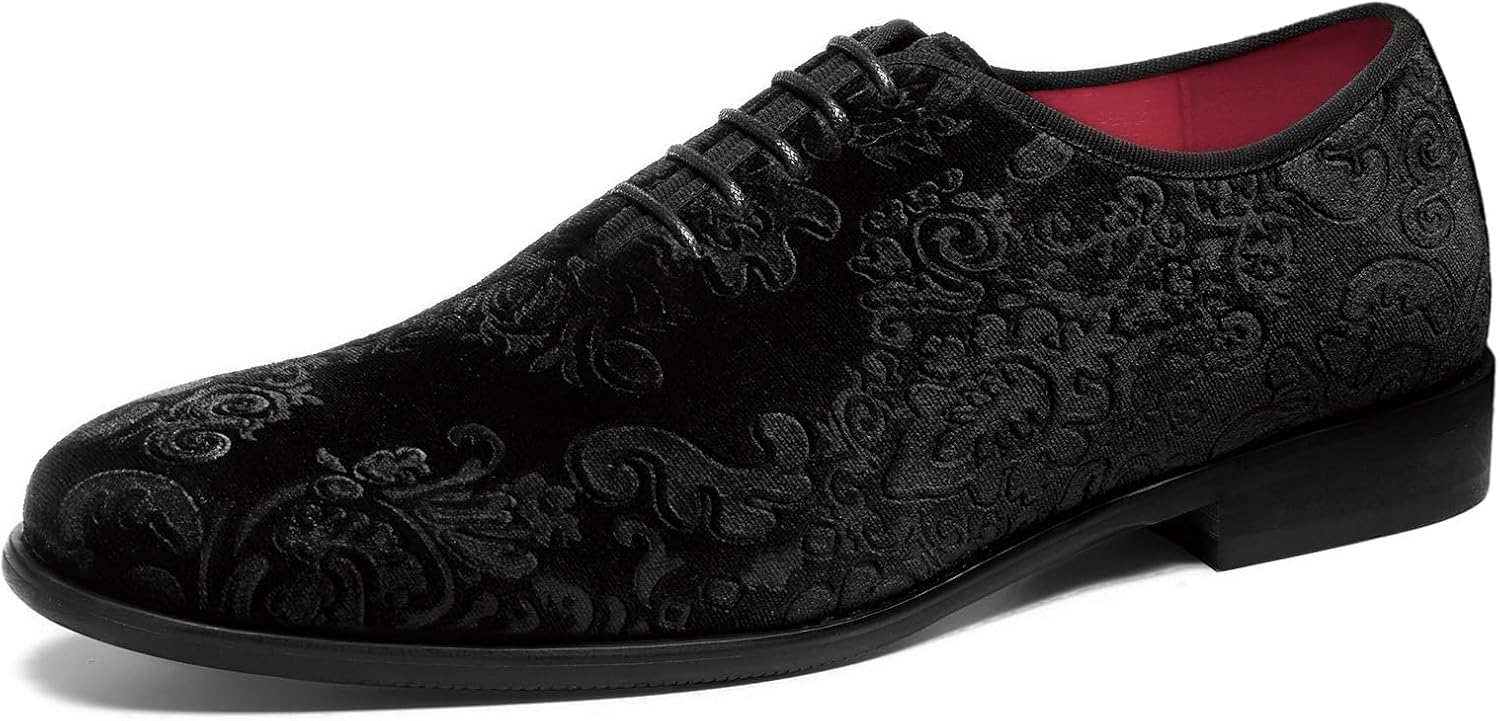 

Мужские классические туфли HEEZ из лакированной кожи, формальные туфли для смокинга с простым носком, нескользящие оксфорды на шнуровке для свадьбы, выпускного, вечеринки, танцев и деловых мероприятий, черный