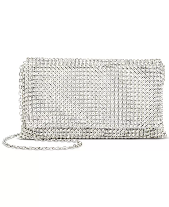 

Prudence Small Diamond Mesh Crossbody I.N.C. International Concepts, серебряный