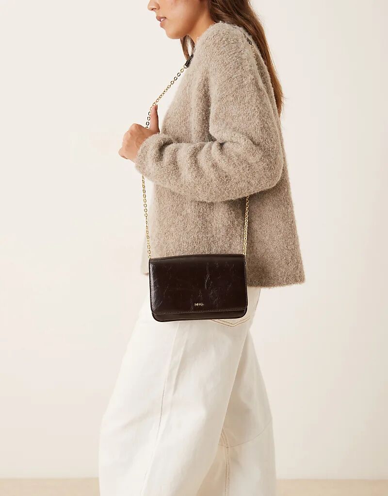 

Сумка через плечо Mango вишневого цвета