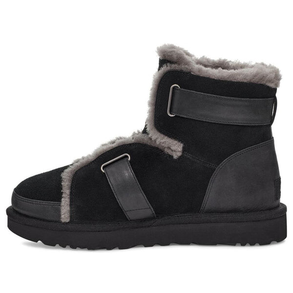 Ботинки зимние UGG Dune Mini с пряжкой, черный