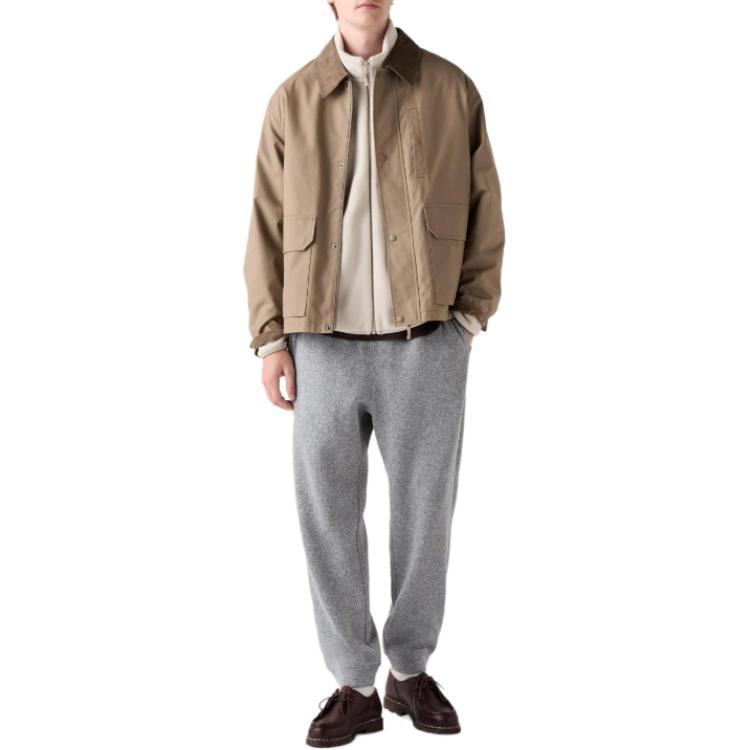 Повседневные брюки мужские smoke gray UNIQLO, серый — фото 4