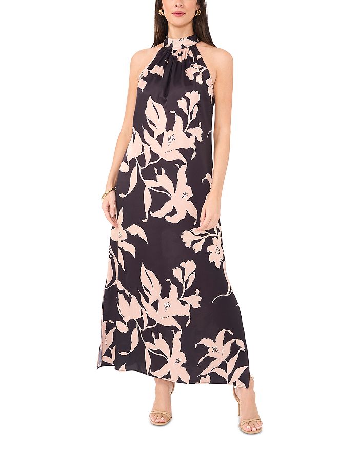 

Платье макси с высоким воротом-халтером VINCE CAMUTO, черный