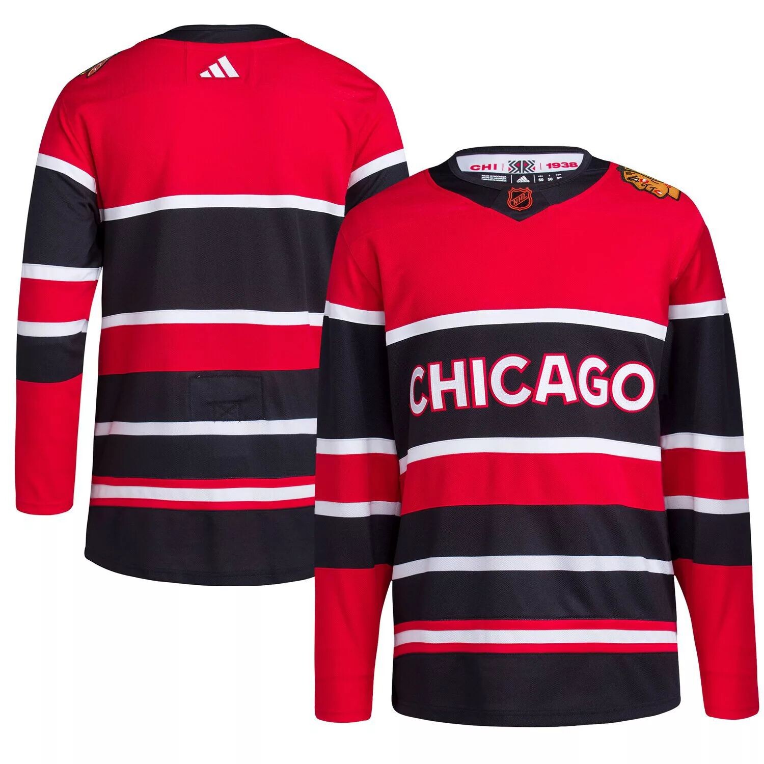 

Мужская красная футболка Chicago Blackhawks Reverse Retro 2.0 Authentic Blank adidas, Красный, Мужская красная футболка Chicago Blackhawks Reverse Retro 2.0 Authentic Blank adidas