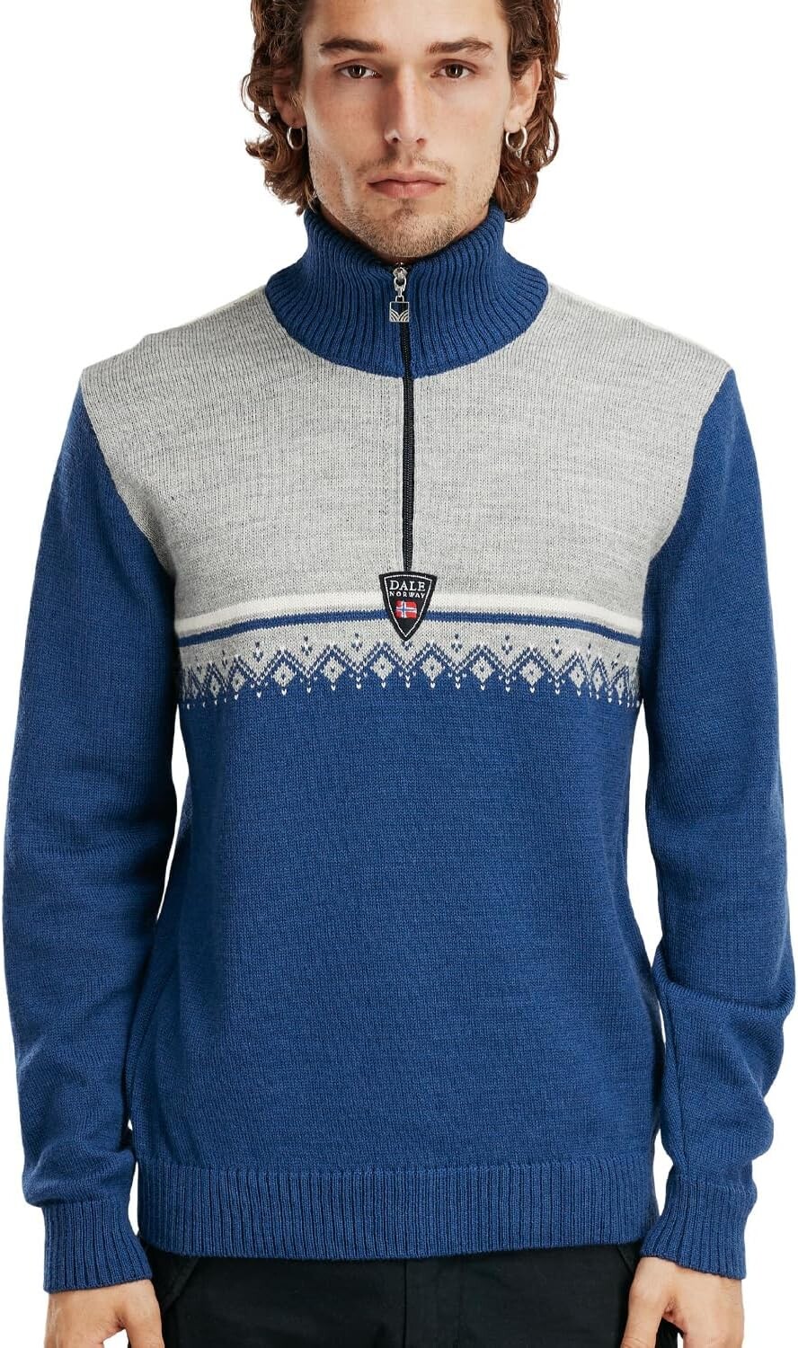 

Свитер Dale of Norway Lahti Sweater, цвет Indigo/Light Charcoal/Off-White