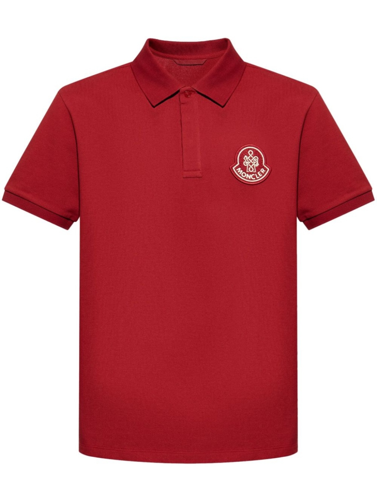 

Moncler рубашка поло с аппликацией, красный