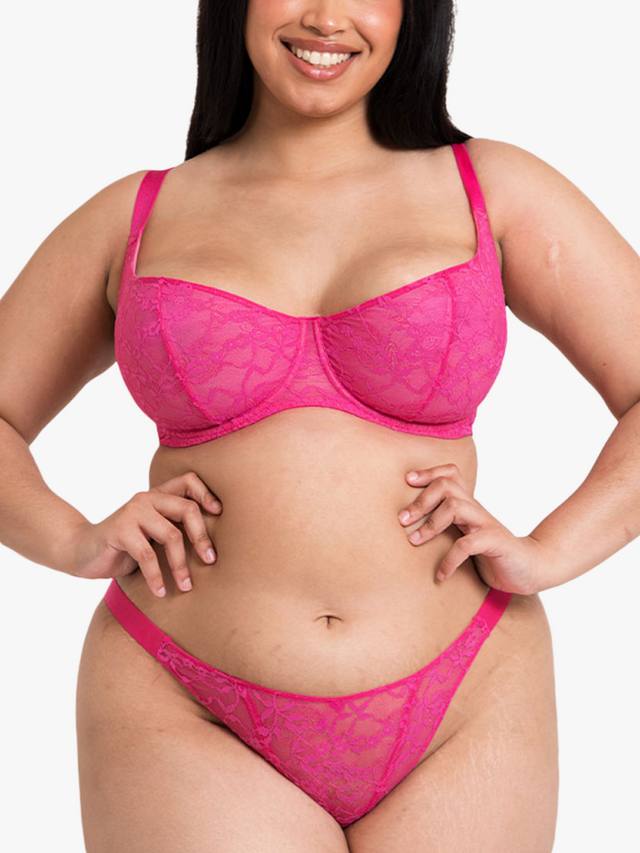 

Кружевные танга All Night Curvy Kate, Hot Pink/Blush