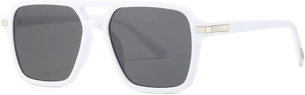 

Классические винтажные солнцезащитные очки для мужчин и женщин, сверхлегкая оправа из поликарбоната, для активного отдыха, вождения и защиты от ультрафиолета VFDHN, White Black