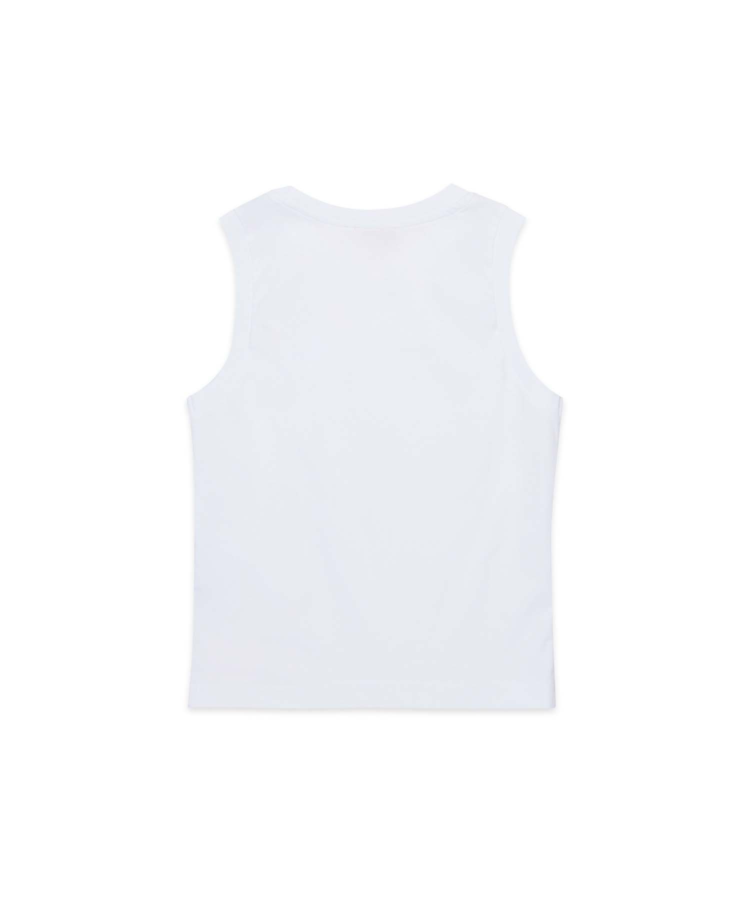 Детская и подростковая майка с логотипом бренда DIESEL One Point, White — фото 2