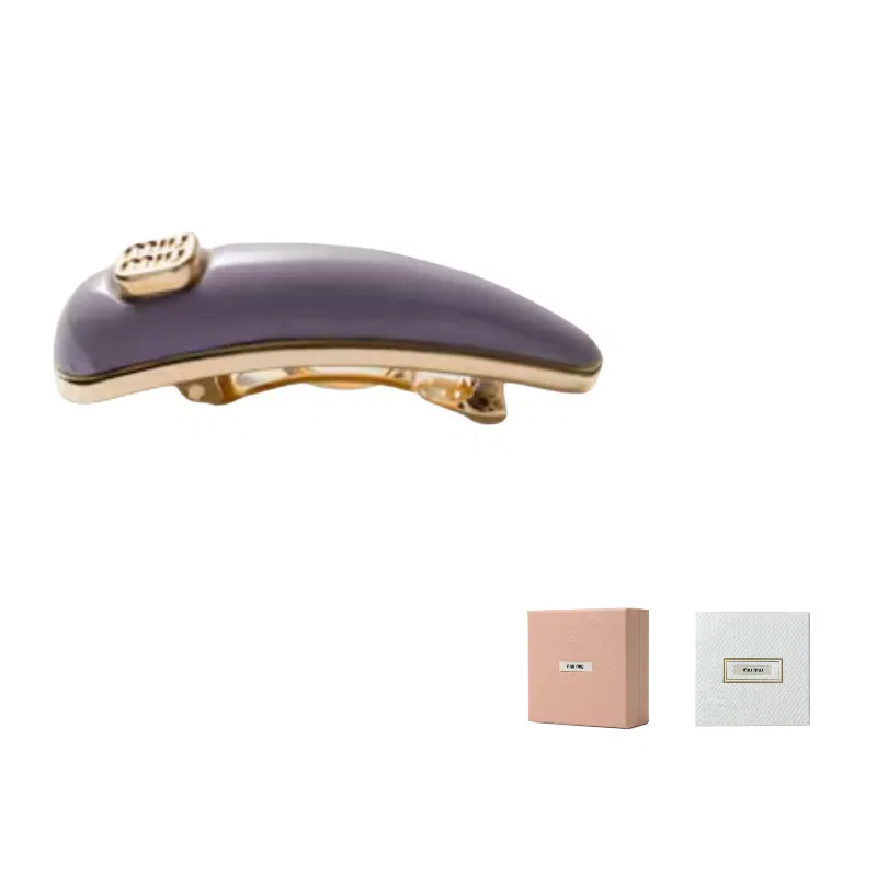 Заколка для волос MIU MIU Leather Purple