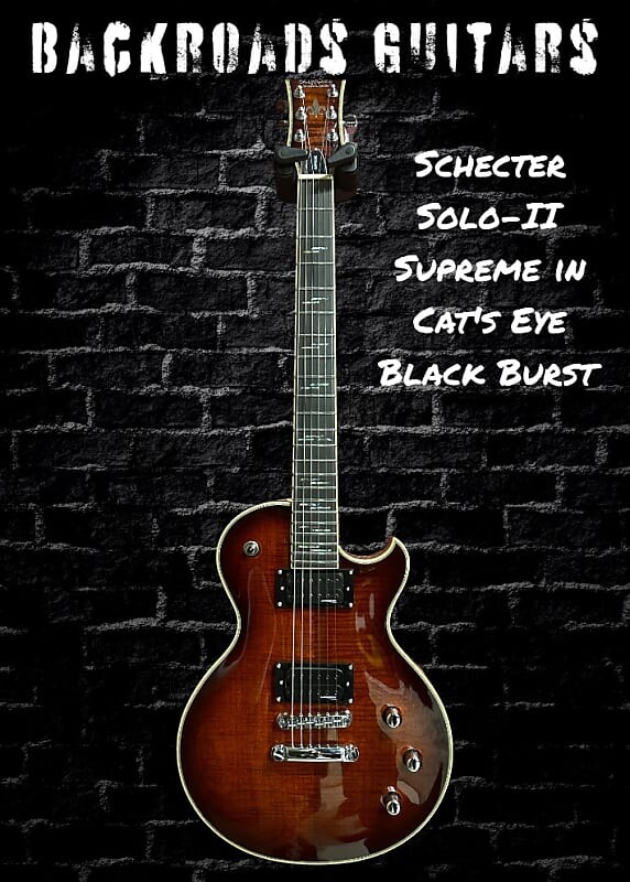 

Электрогитара Schecter Solo-II Supreme in Cat's Eye Black Burst w/HSC