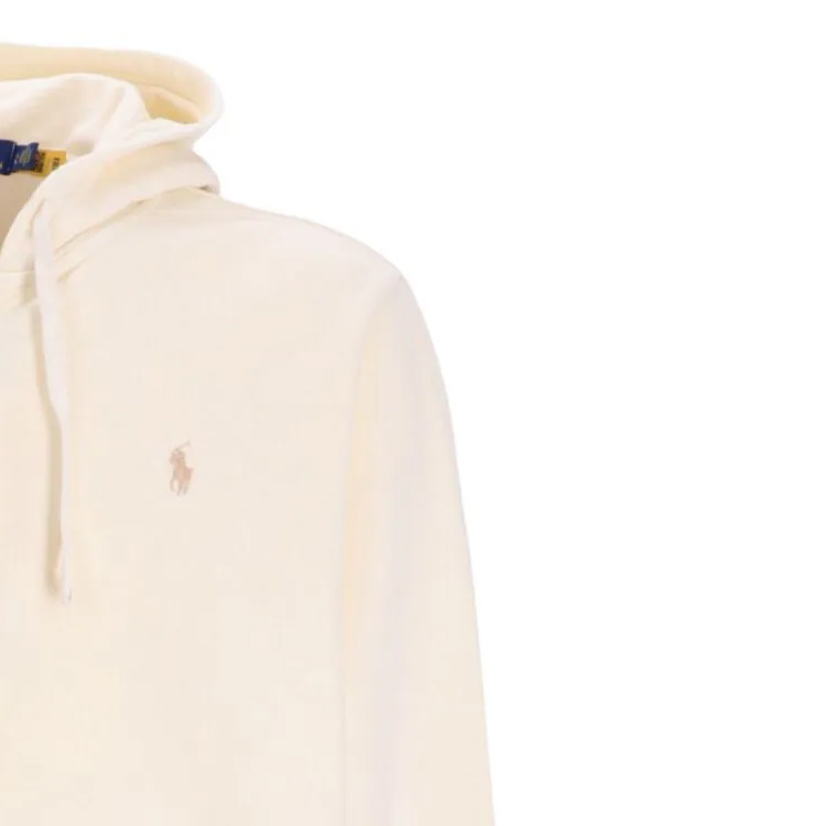Футболка с вышивкой пони на молнии Polo Ralph Lauren, экрю — фото 2
