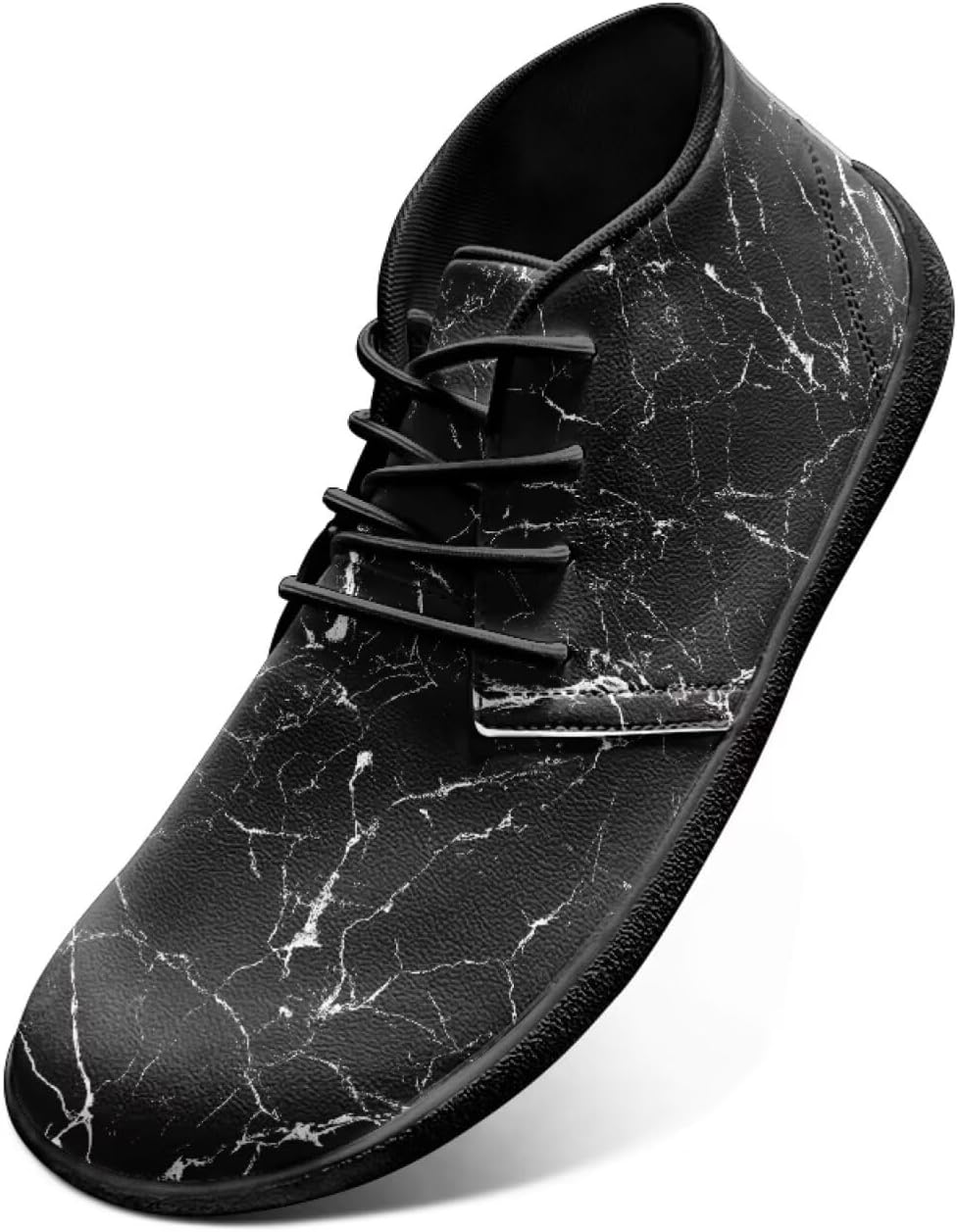 

Мужские кроссовки с мраморным принтом для ходьбы босиком - походные кроссовки с широким носком и нулевым перепадом высоты подошвы - беговые кроссовки Watdotory, черный