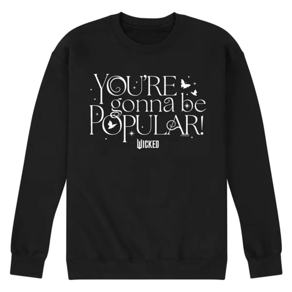 

Мужская флисовая толстовка «Wicked You're gonna be popular» Licensed Character, черный