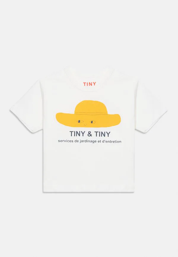 Футболка с графическим принтом в виде кепки, унисекс. Tinycottons, Off White — фото 3