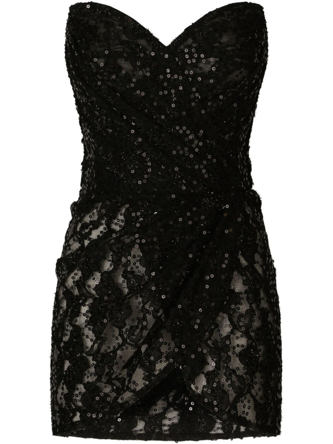 

Dolce & Gabbana платье мини с пайетками, черный