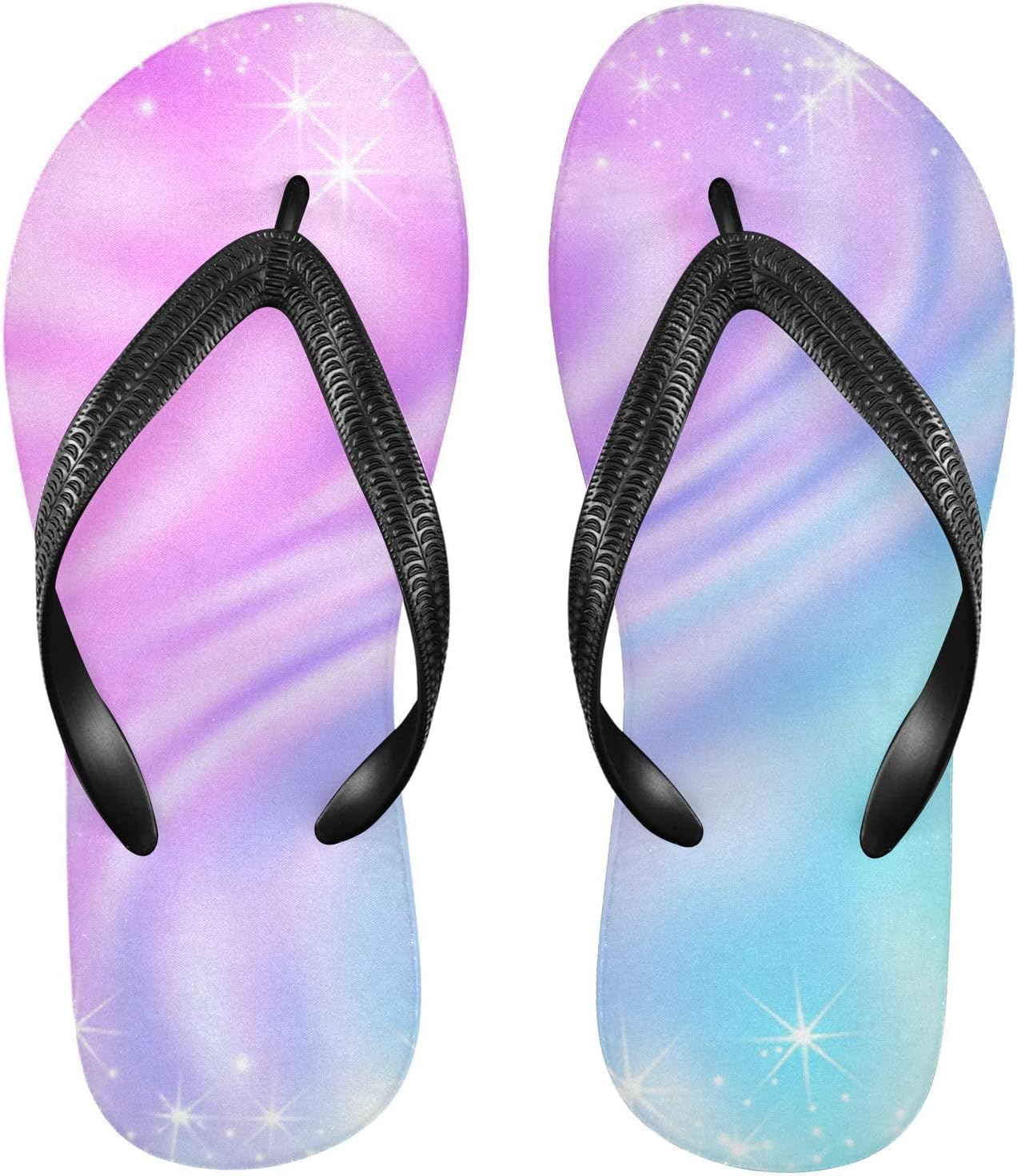 

Бирюзовые с розовым блестками шлепанцы для пляжа, летние повседневные сандалии для женщин и мужчин 20862039 Kfbe